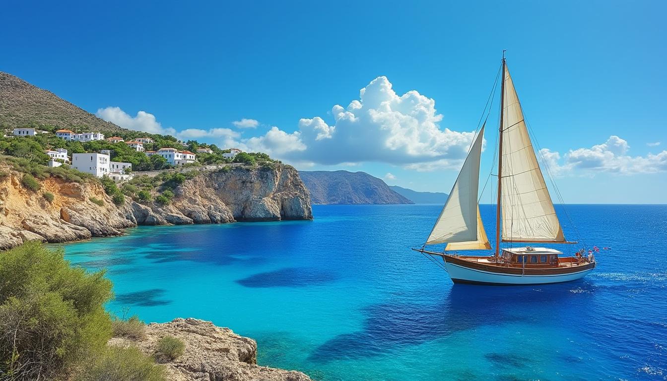 embarquez pour une aventure inoubliable en crète à bord d'un voilier naturiste, et plongez au cœur d'une nature préservée loin du tourisme traditionnel.