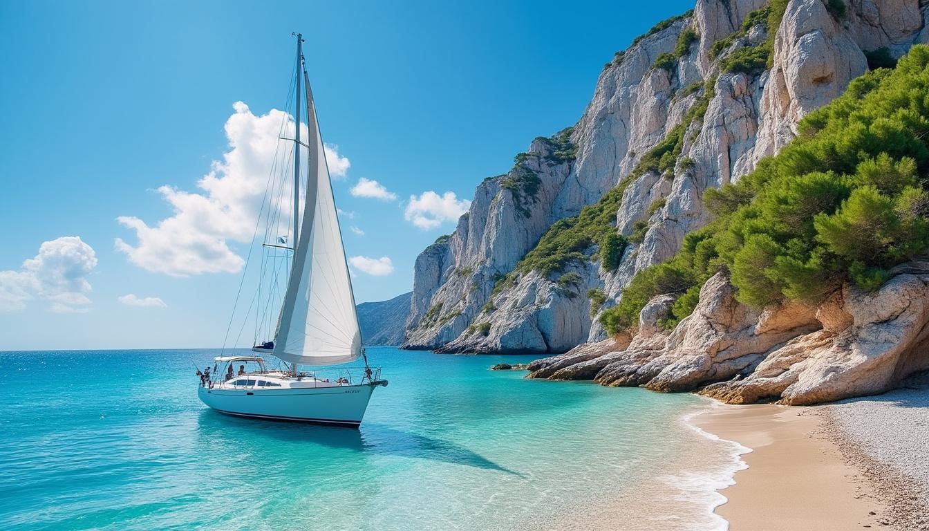embarquez pour un voyage unique en crète à bord d'un voilier naturiste, alliant liberté, beauté naturelle et découverte authentique au cœur de paysages préservés.